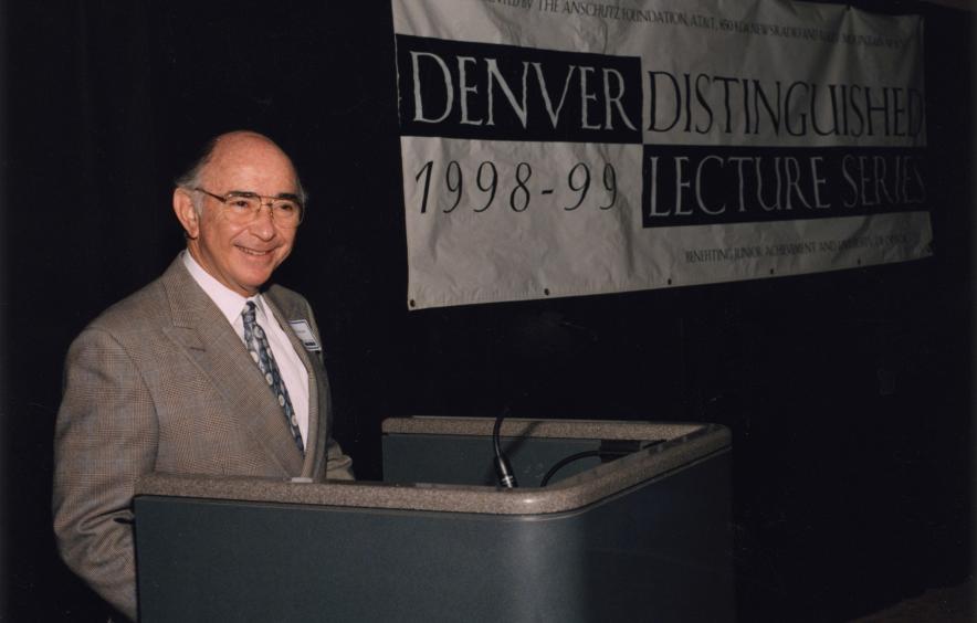 Jordon Permutter taking part in the 1998-99 Distinguished Lecture Series