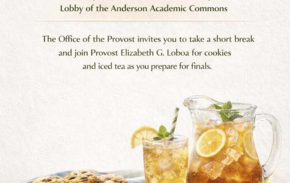 social event with the provost poster