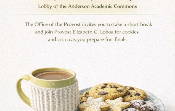 social event with provost poster