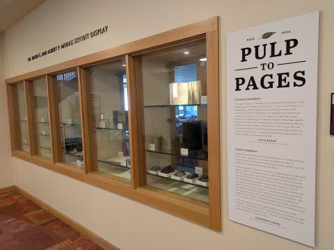 Pulp to Pages exhibit in the AAC