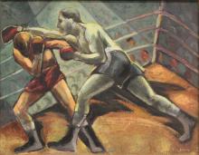 painting of boxers